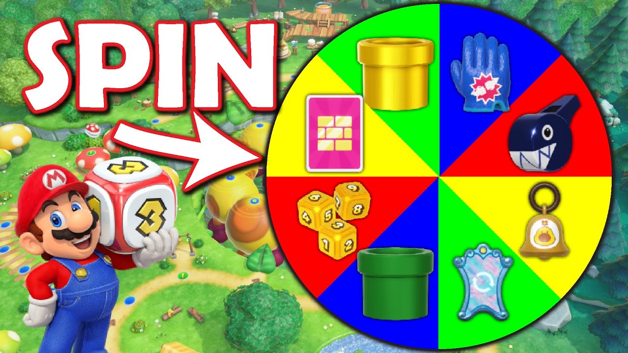 Mario Party - Spin the Wheel for RANDOM ITEMS EVERY TURN!!