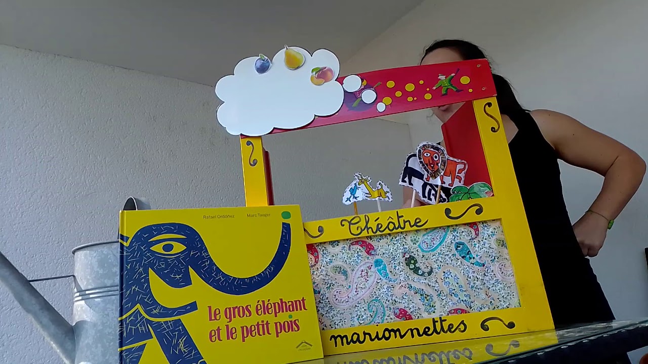 L'éléphant et le petit pois marionnettes 1