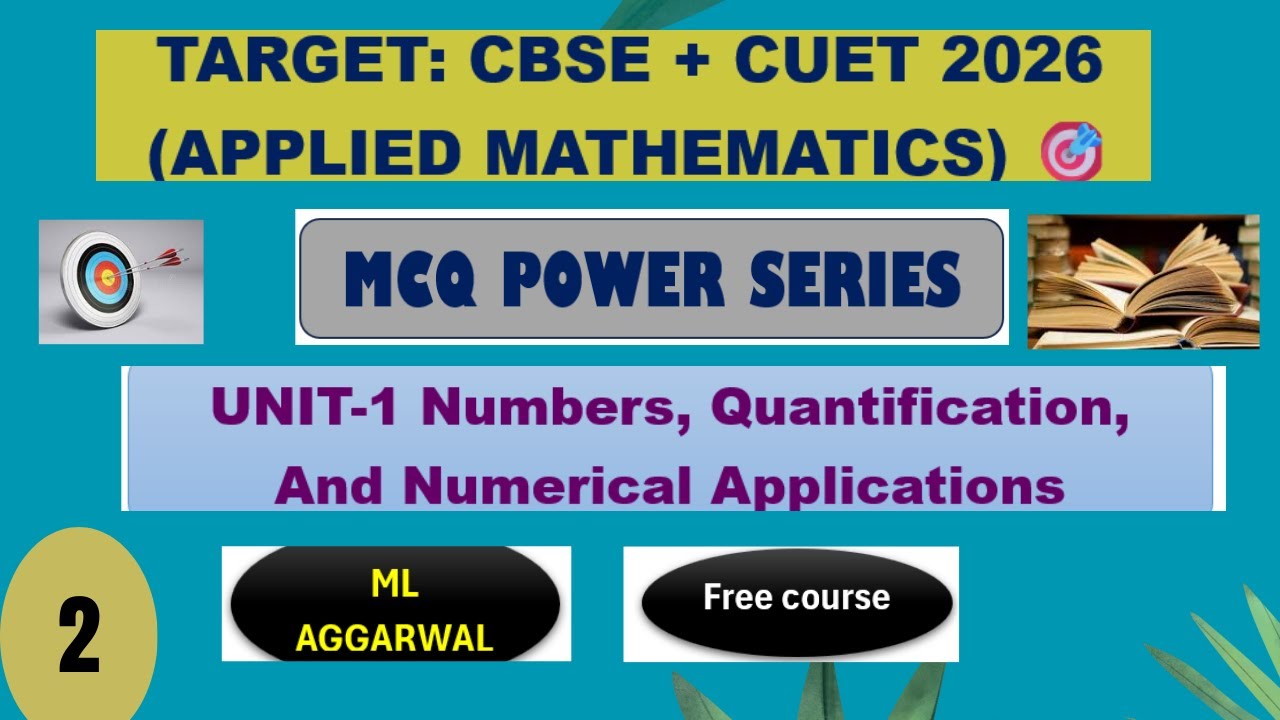 Unit–1 Complete |MCQ Practice | ML Aggarwal| 12th | CUET/CBSE Special #class12 #appliedmathematics