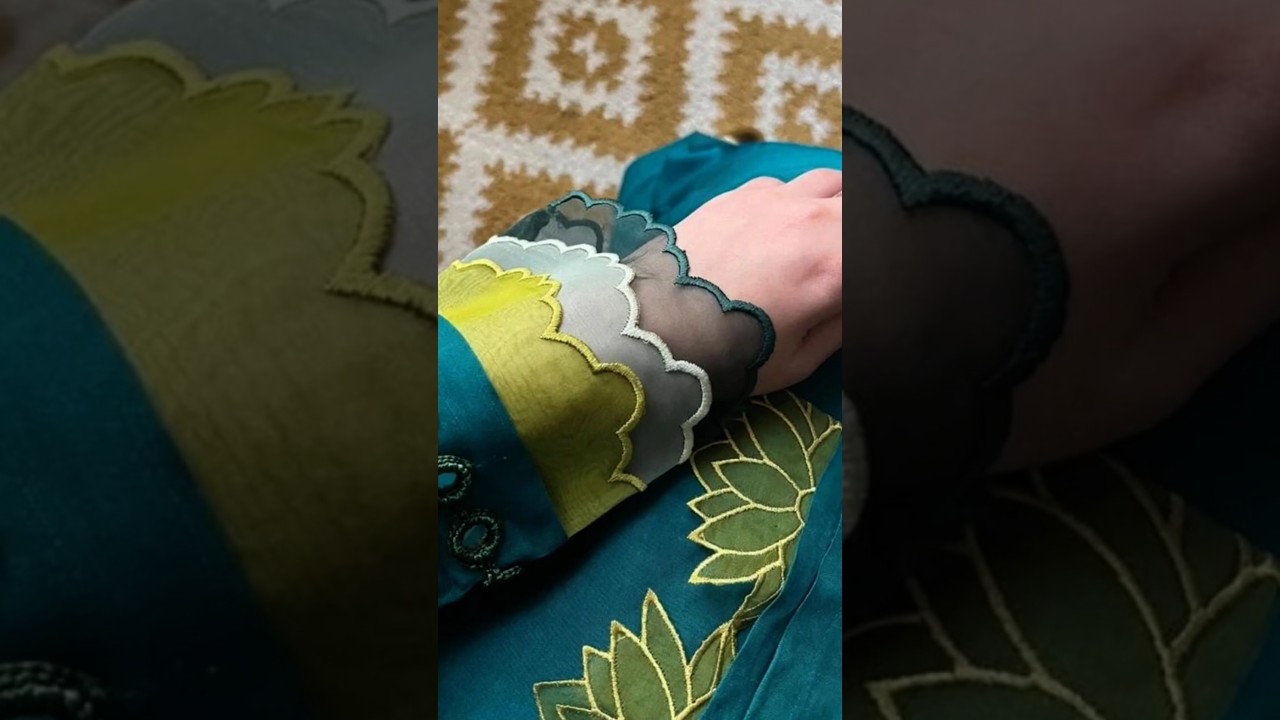 Daman designing ideas with printed lawn Dresses #dressdesign #farshishalwar
