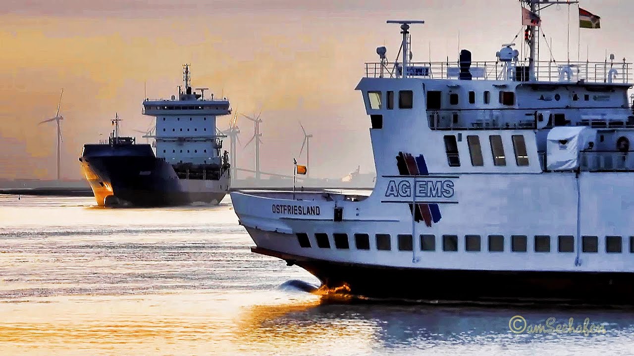 Endlich nach Borkum! Autofähre OSTFRIESLAND Emden DCQN IMO 8324622 AG Ems RoRo Ferry LNG powered