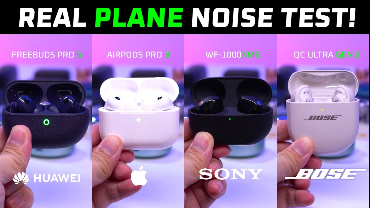 Реальная битва шумоподавления в самолете! 🔥 AirPods Pro 3 против Huawei, Bose, Sony