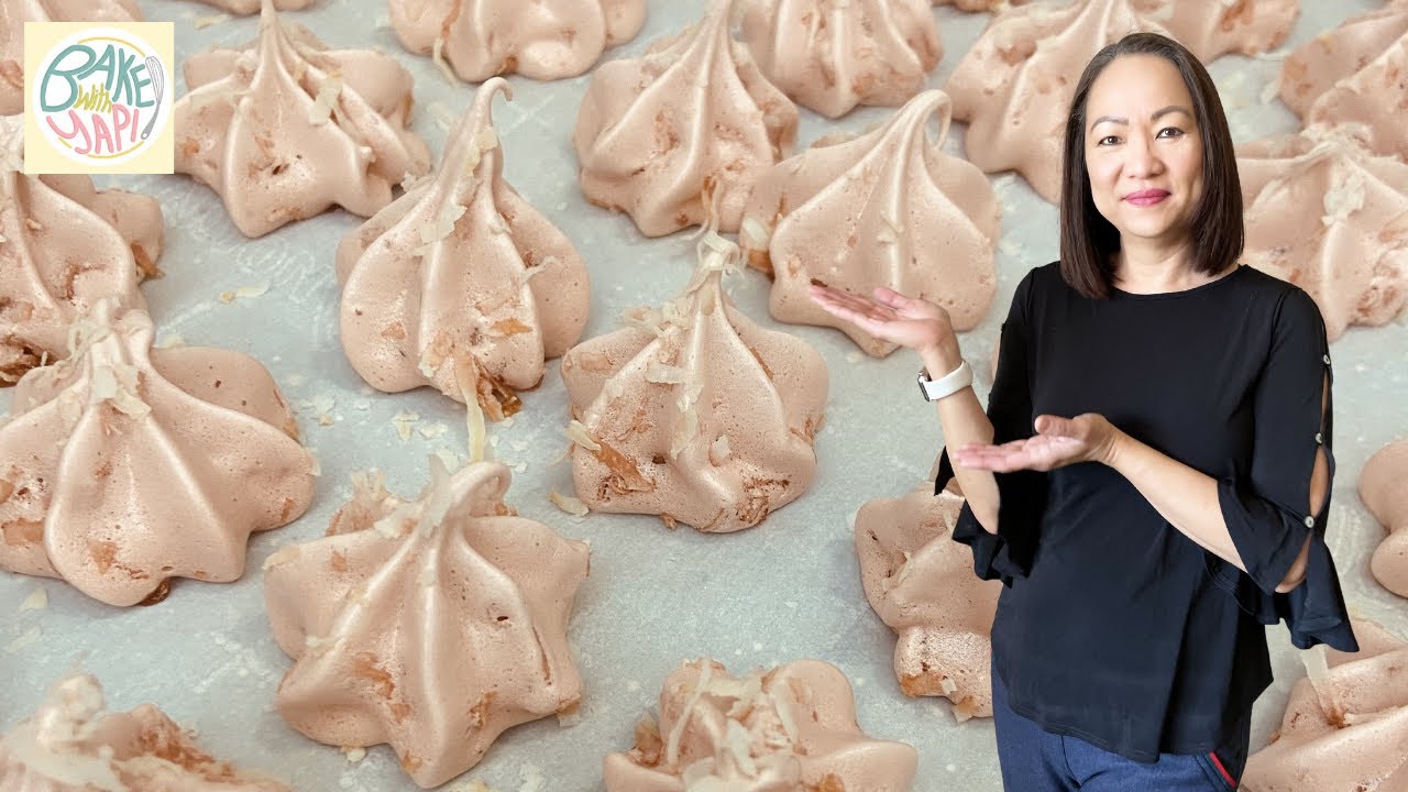 Tasty Toasted Coconut Meringue Kisses - Recipe | BakeWithYapi