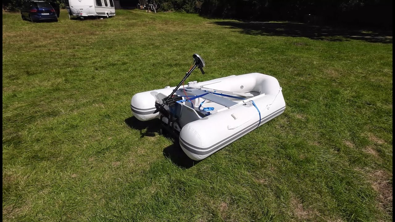 Schlauchboot Alpuna Nautic KL230, Rhino Cobold VX 240 und eine 30Ah Batterie.