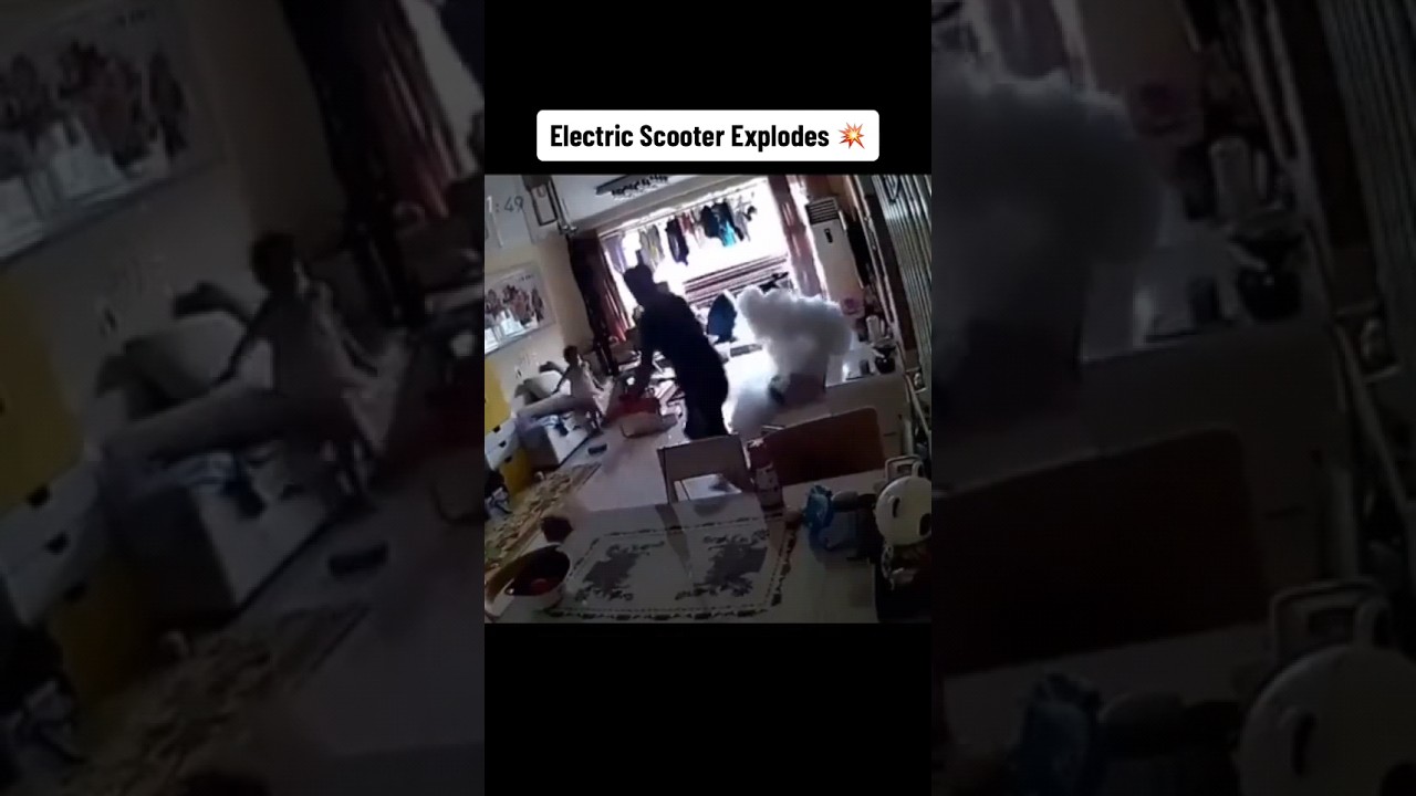 Electric Scooter 🛴 Explode 😮 Don&rsquo;t put your electric scooter inside #scooter #explode #electric
