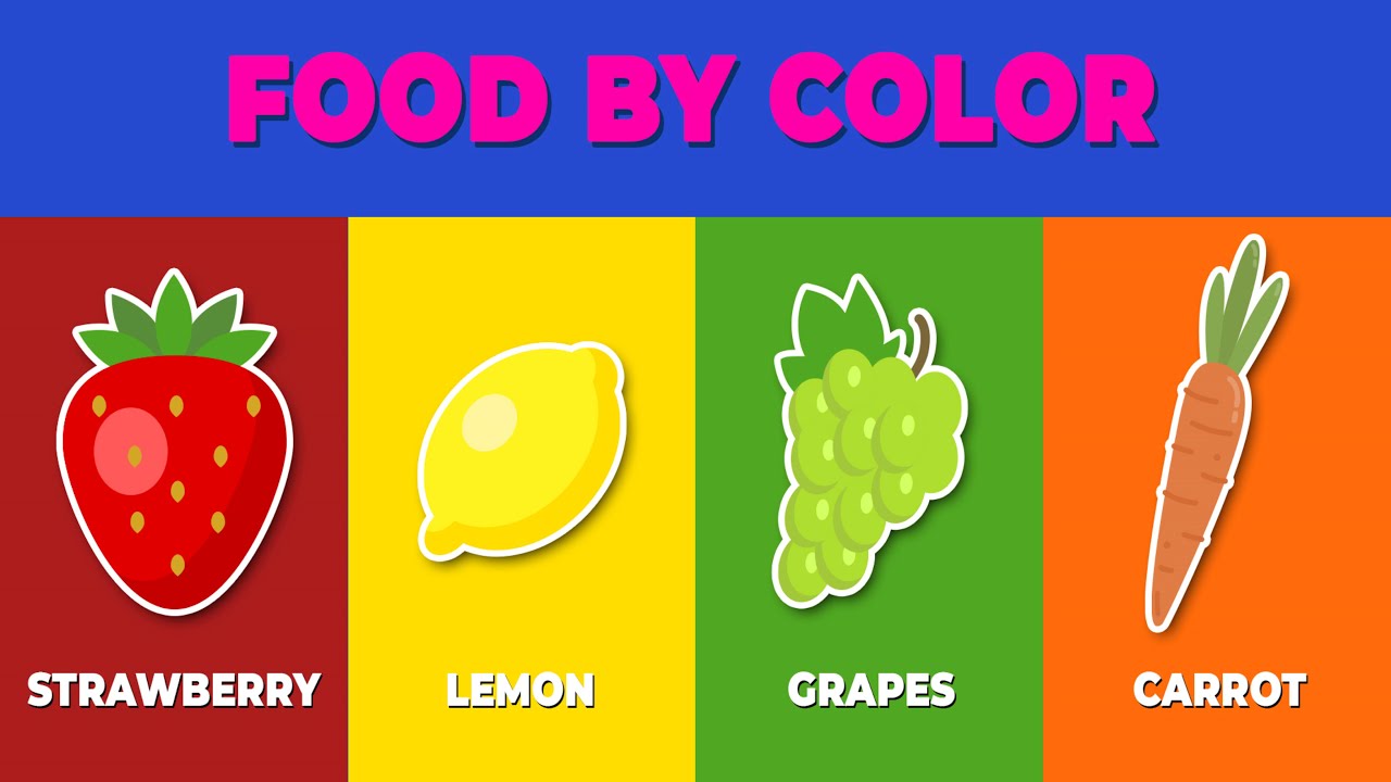 Vibrant Food by Color: Easy English Vocabulary and ESL Review