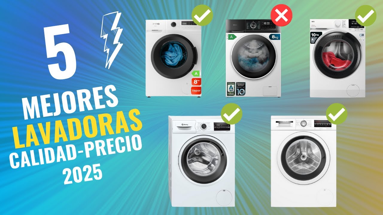 🧺💧 Las 5 Mejores Lavadoras de 2025 Calidad-Precio en Amazon ✅ NO COMPRES UNA SIN VER ESTO 🔥💰