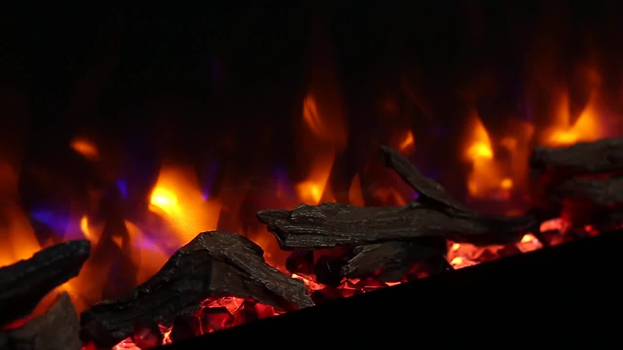 Signature Fireplaces Daytona Hole in the Wall Inset Electric Fire Orange & Blue Flame Effect