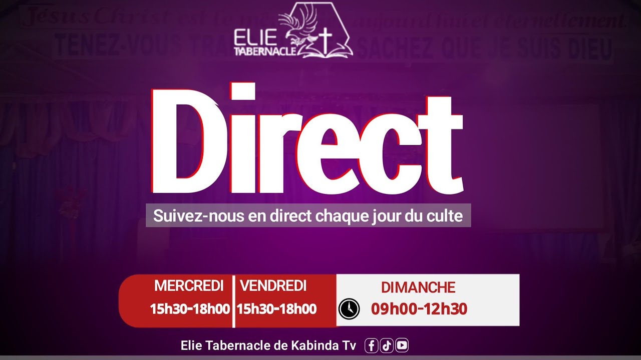 CULTE DU DIMANCHE 01 MARS 2026
