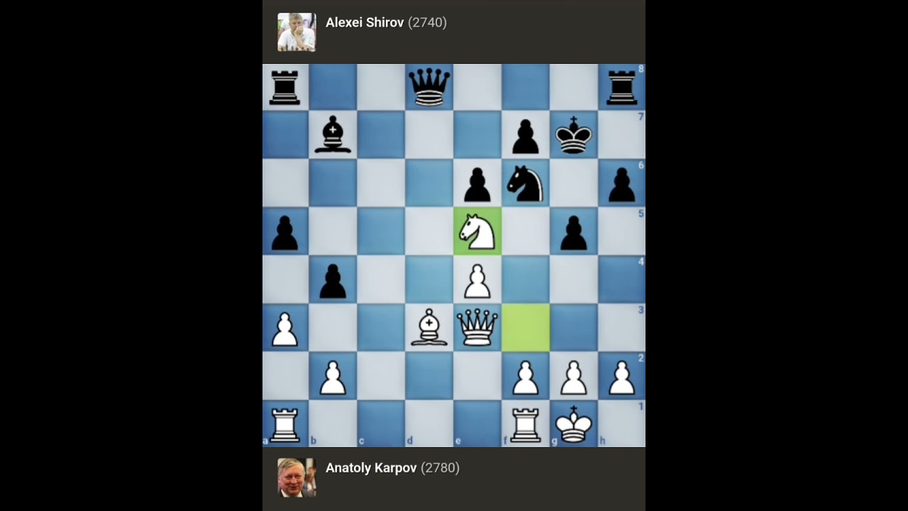 Anatoly Karpov vs Alexei Shirov || It (Cat.18) • Linares - Spain (1994)