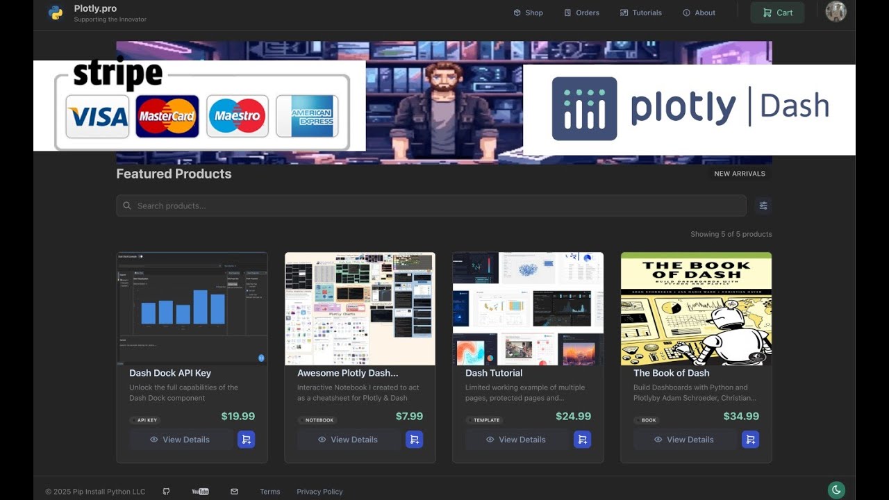 Dev log - Plotly Dash Stripe E-commerce App Rebuild