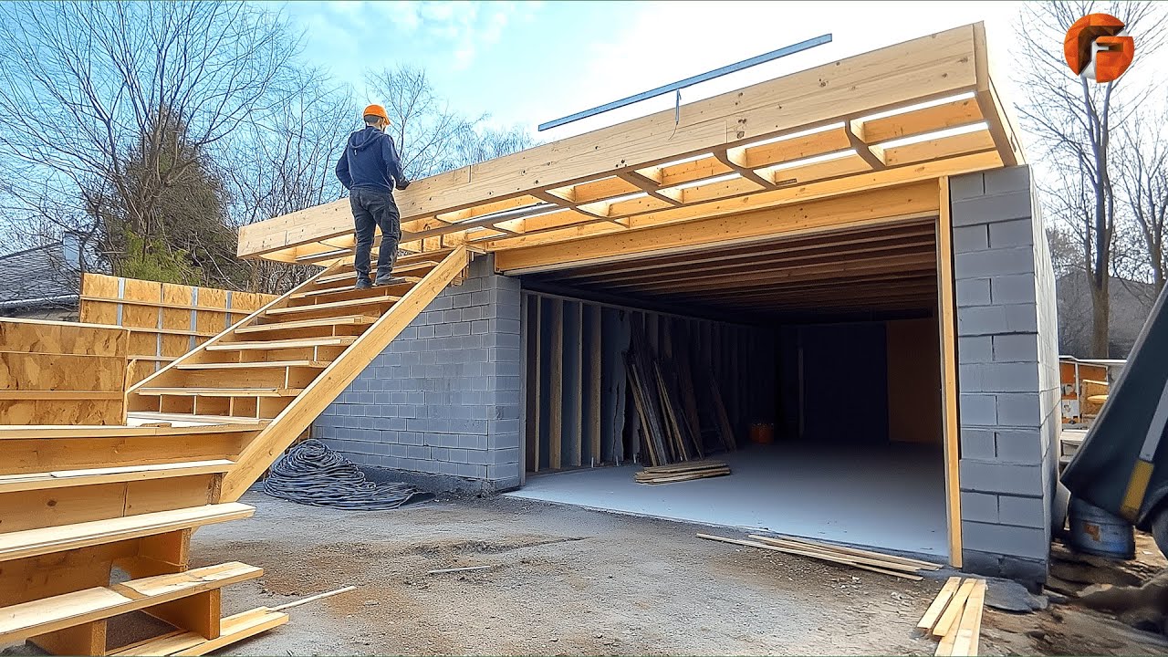 Couple Builds Dream Garage for $5000 in 31 Days | Start to Finish DIY Build by @Мы и природа We and nature