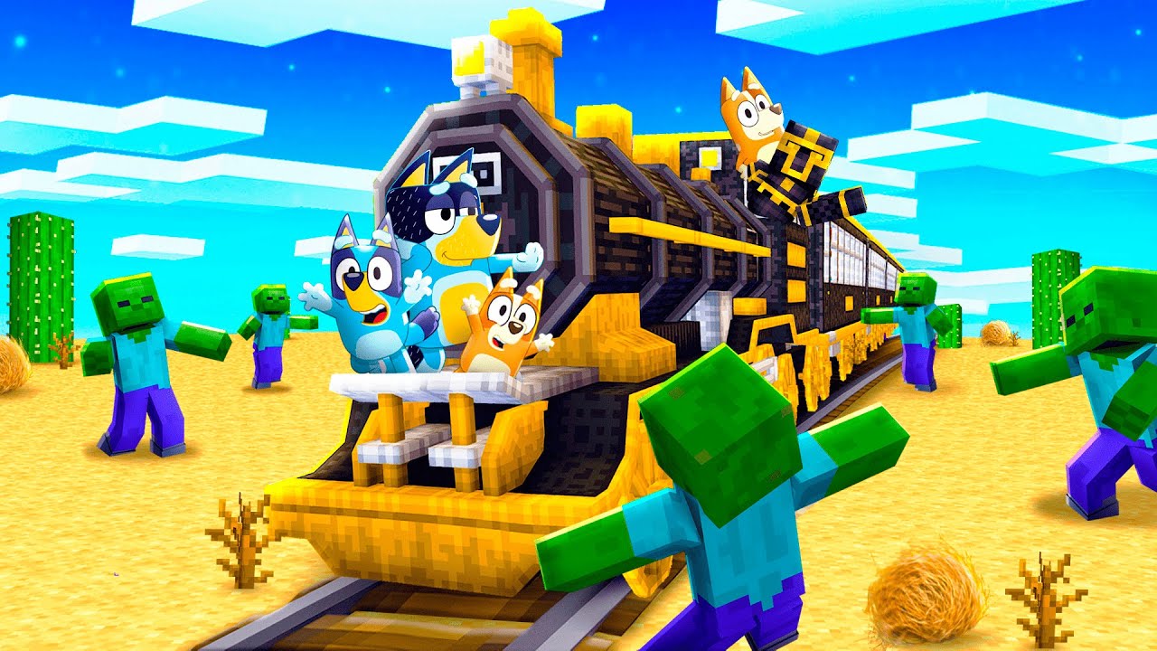 BLUEY TIENE UN VIAJE EN TREN EN DEAD RAILS EN MINECRAFT 😱
