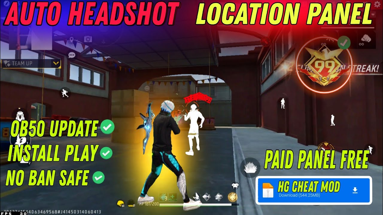 Ob50 Update 🎯Free Fire Auto Headshot Config File🔥Free Fire Max Panel Injector Hack ✅Free Fire Hack