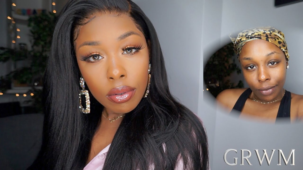 GRWM Summertime Slay The Glo up! Natural Yaki Straight Realistic Laid back look ft. Bestlacewigs