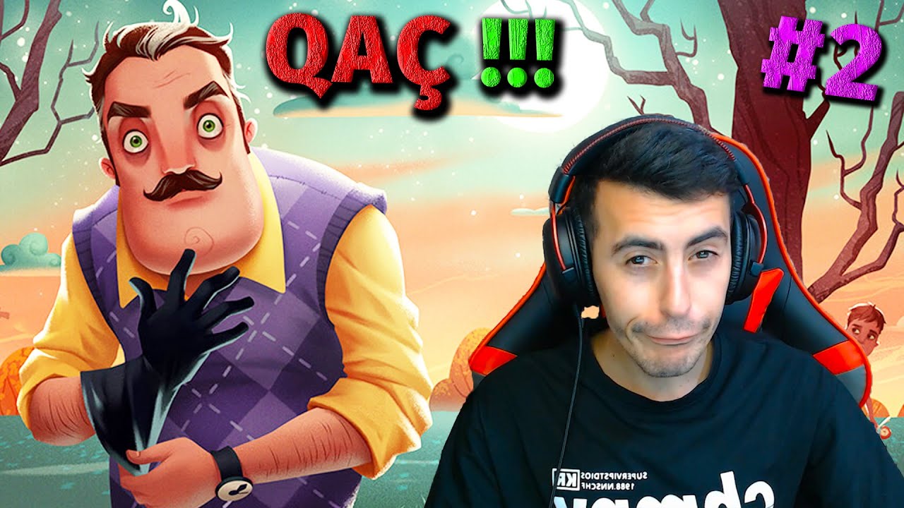 QONŞUM MƏNİ DÖYMƏYƏ ÇALIŞTI 😢😭😭 Bölüm 2 | Hello Neighbor | Qorxulu Oyunlar | 