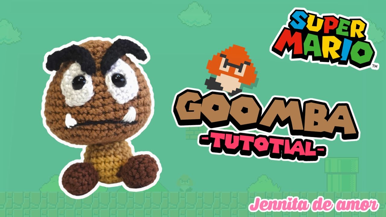 Aprende a hacer a GOOMBA colección Mario Bros- Patrón en Video Español-Ingles