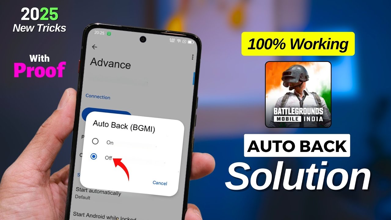 BGMI Auto Back Problem Fix (✅2025 NEW TRICKS) | BGMI Automatic Close Problem Solve