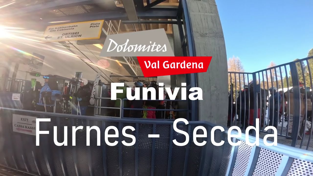 Funivia Furnes - Seceda: impianto spettacolare del Seceda #valgardena #funivia #dolomitisuperski