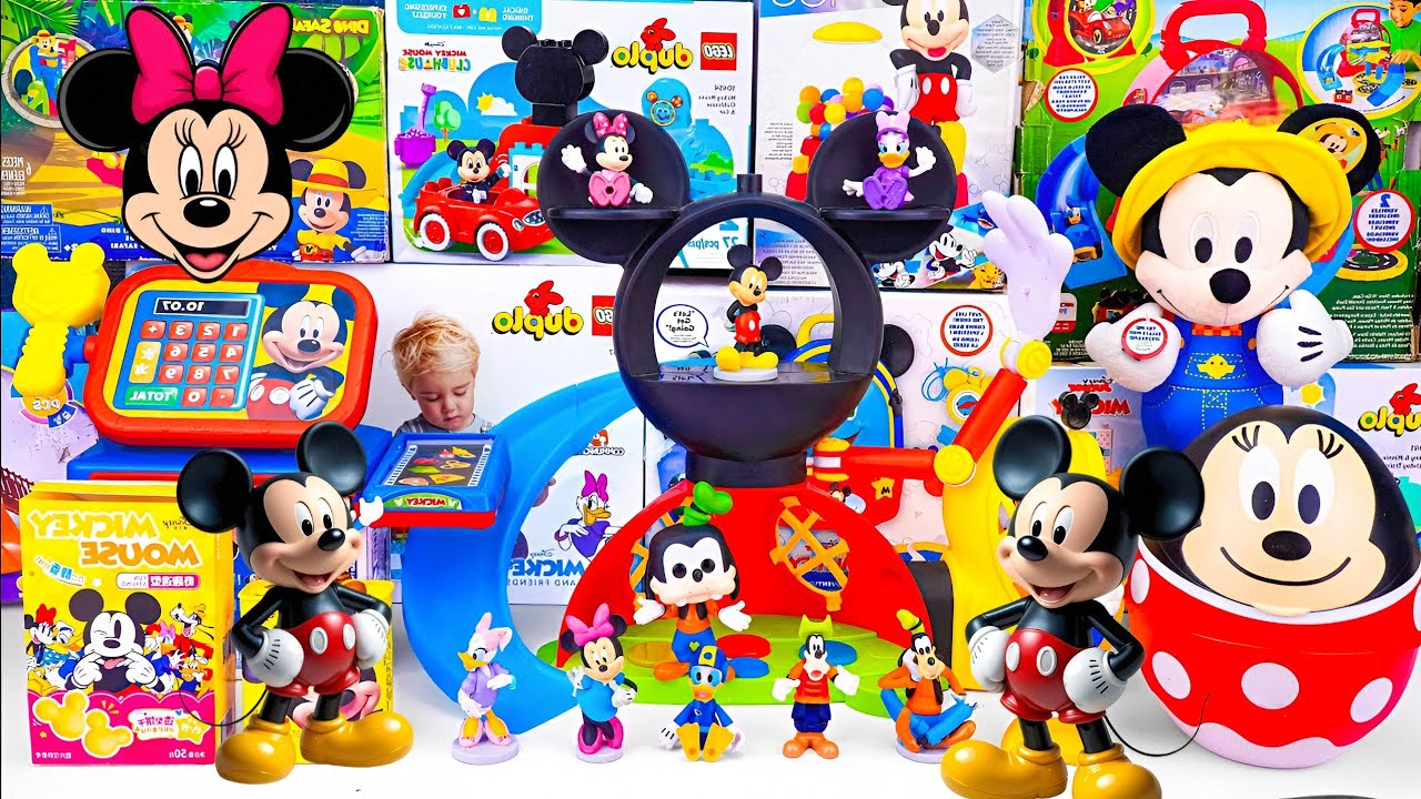 12 Minutes Satisfying with Unboxing Disney Mickey Mouse Cash Register Play Set Review Toys | ASMR