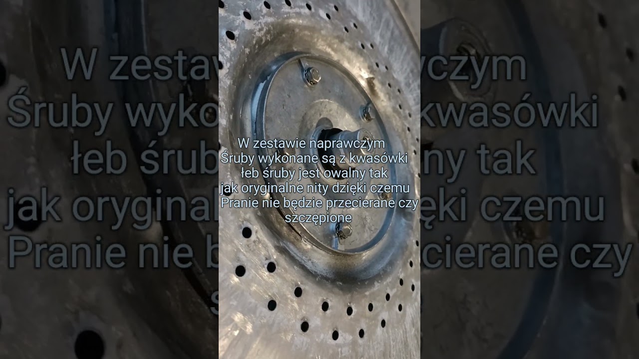 Pralka Polar PTL 1261D Naprawa bębna, wymiana łożysk, krzyżaków, paska napędowego