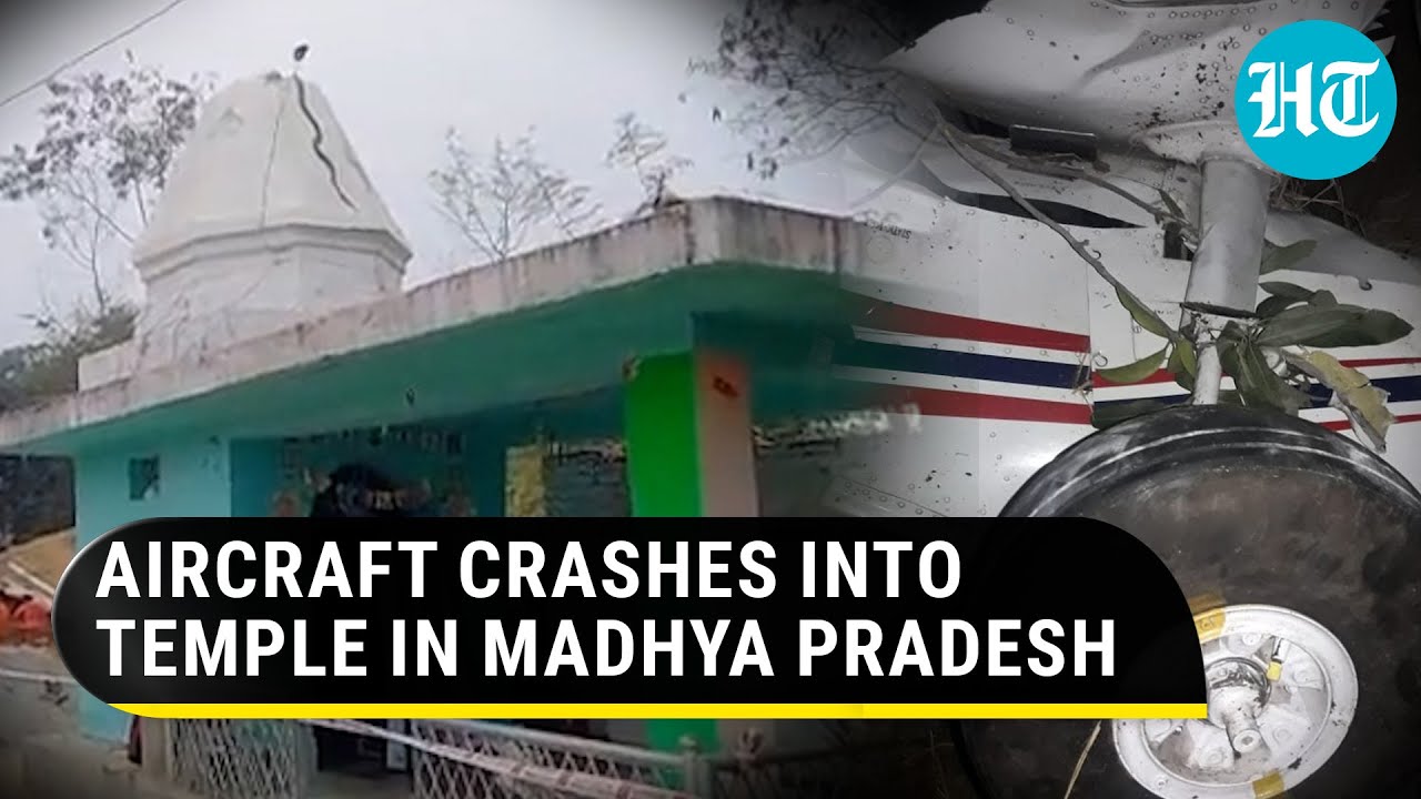 MP: Plane crashes into temple, pilot killed; Narrow escape for residents | Watch