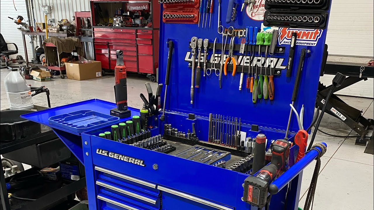 US general tool cart tour small engine tech