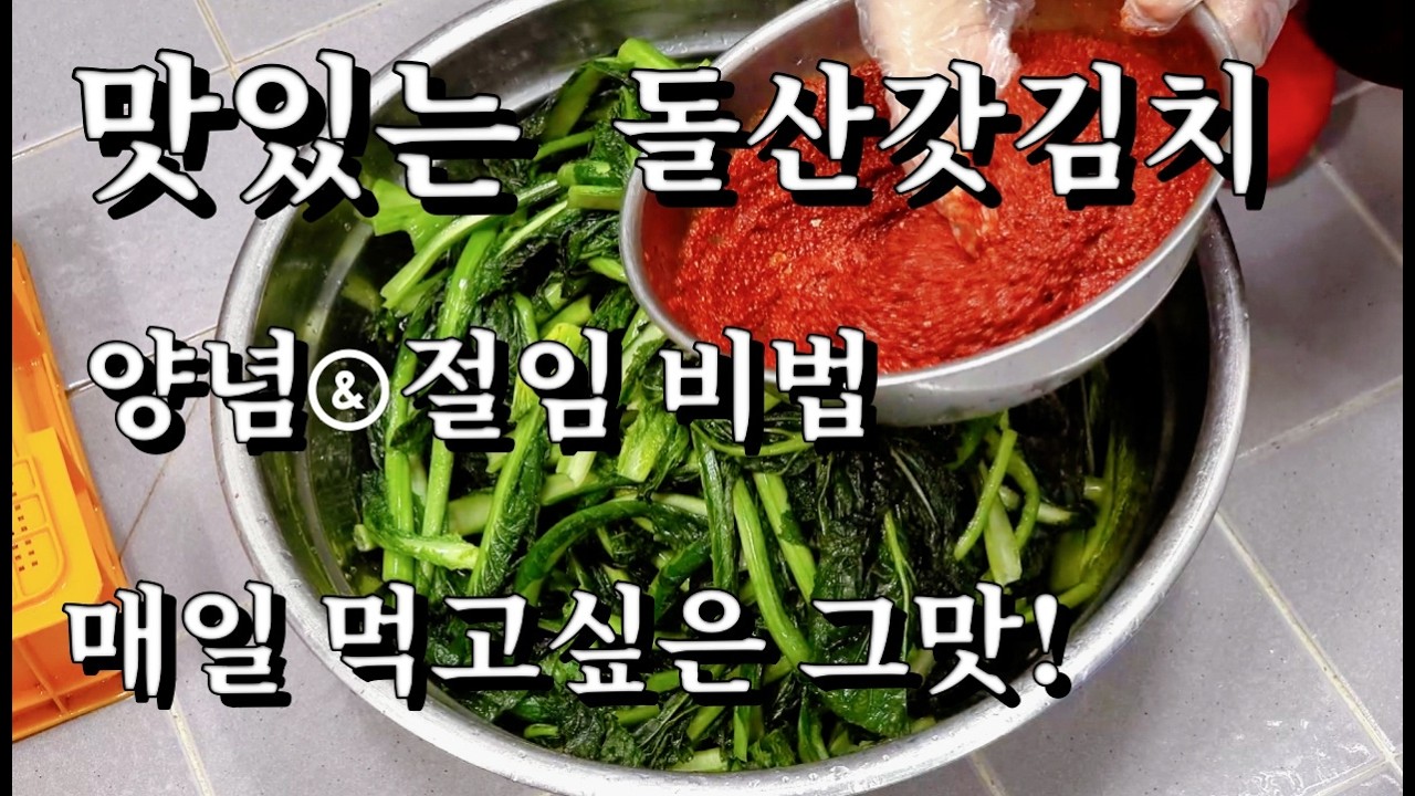 여수 돌산갓김치 맜있게 담그는법 매일 먹어도 또 먹고 싶은 그맛