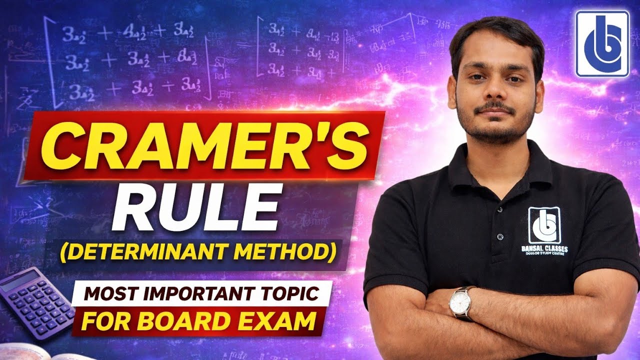 Cramer’s rule (Determinant method)