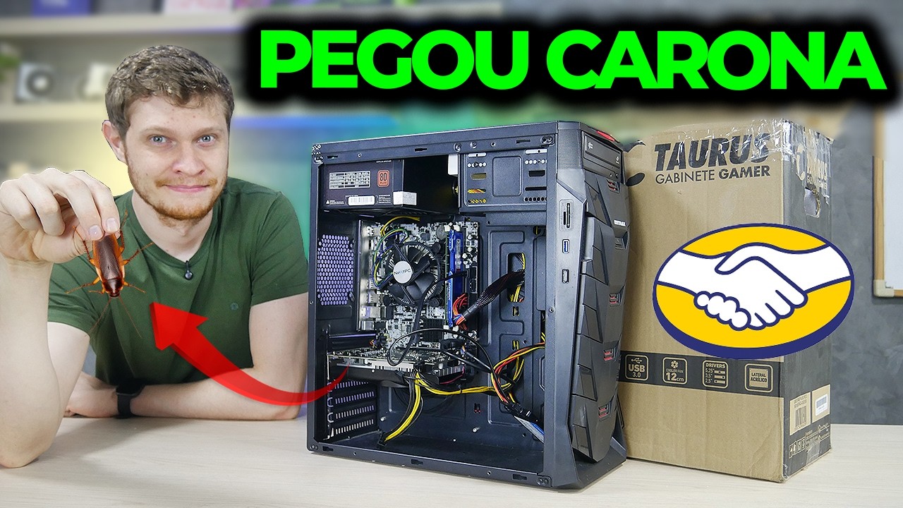 COMPREI UM PC GAMER DE R$1000 NO MERCADO LIVRE E VEIO UMA CARONA ESPECIAL... (VALEU?)