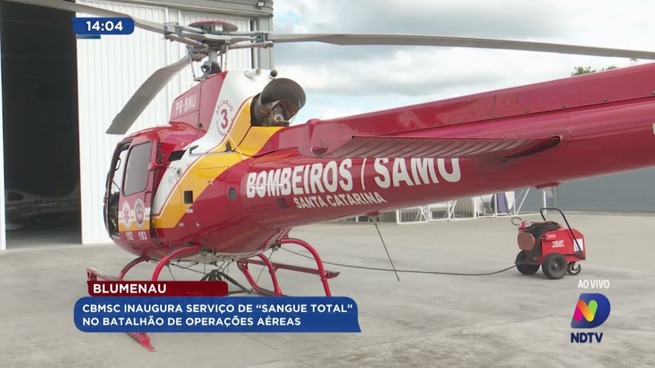 CBMSC inaugura servi&ccedil;o de 'Sangue Total' no Batalh&atilde;o de Opera&ccedil;&otilde;es A&eacute;reas