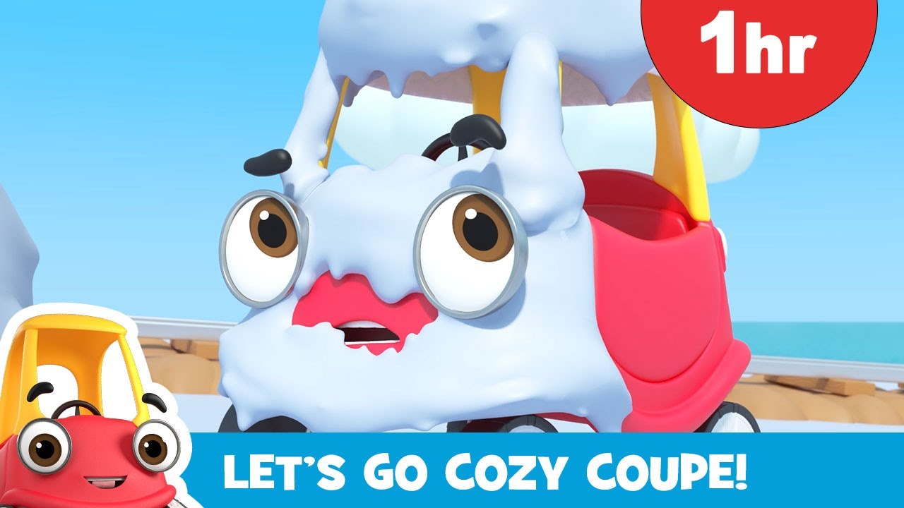 1 HR COZY COUPE | On Thin Ice + More | Kids Cartoons | Let's Go Cozy Coupe