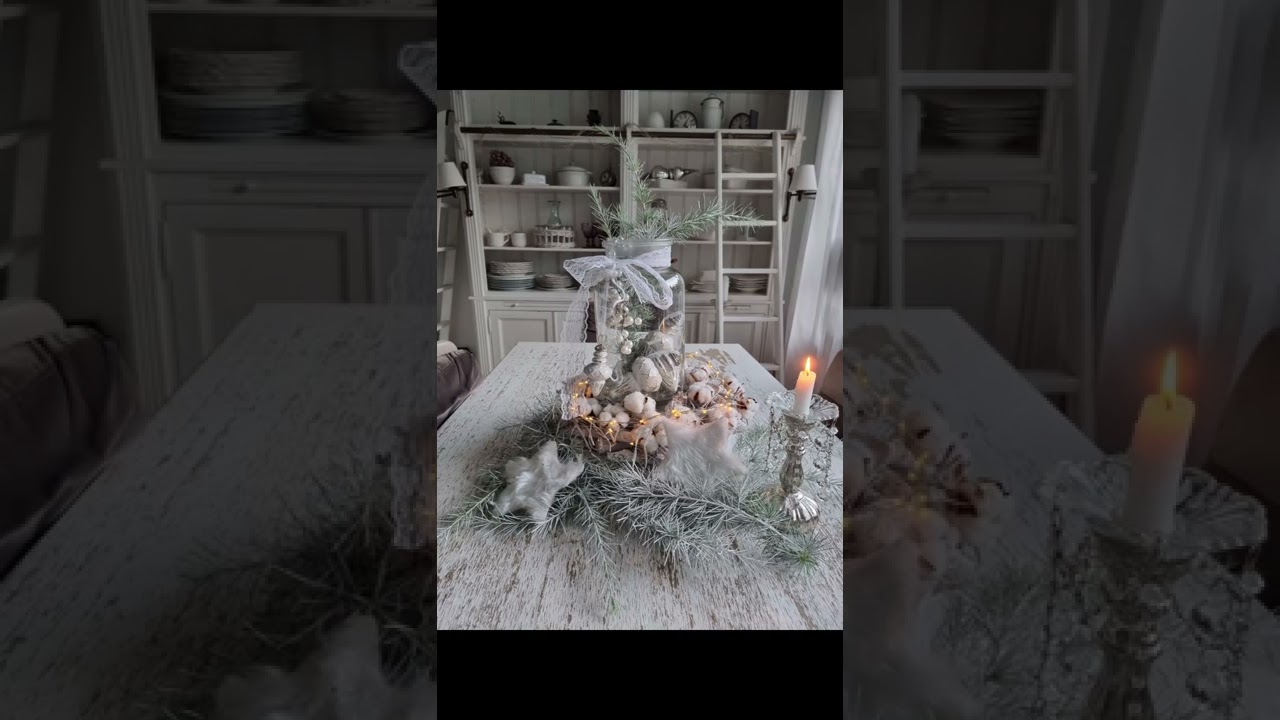 Weihnachtsdeko🌟🤍🕯 shabbylook🤍 mit weißen Kränzen