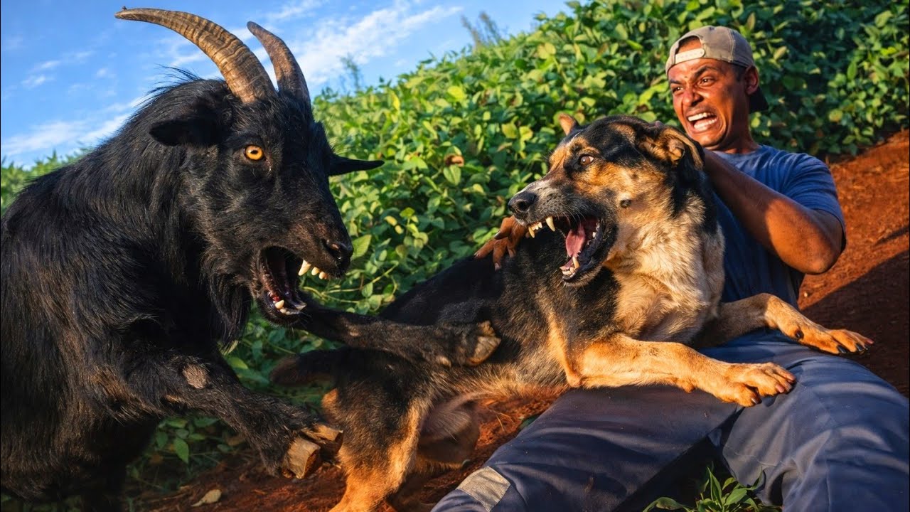 SOCORRO 🚨 O BODE ATACOU CACHORRO SEGURA ESSA CRIATURA