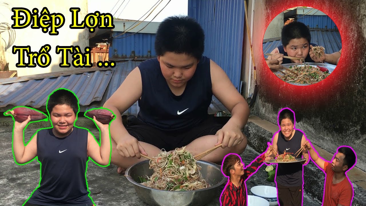 Điệp Lợn Trổ T&agrave;i L&agrave;m M&acirc;m Nộm Hoa Chuối Cực Ngon || HGN Vlogs