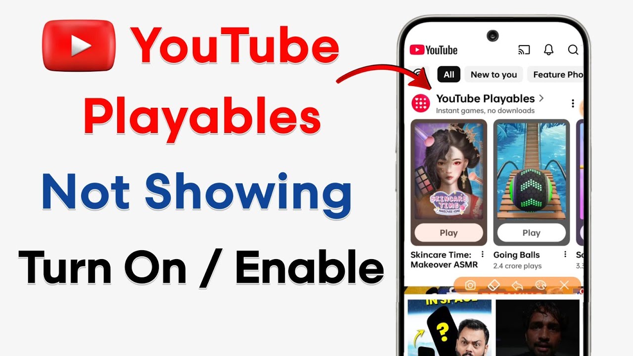 Fix YouTube Playables option not showing problem | YouTube Playables disappearing - How To Enable/On