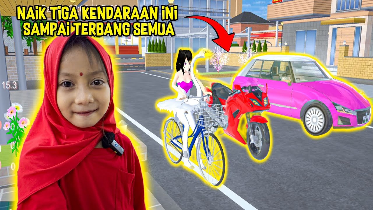 AQILA BELAJAR NAIK SEPEDA MOTOR DAN MOBIL | SAKURA SCHOOL SIMULATOR