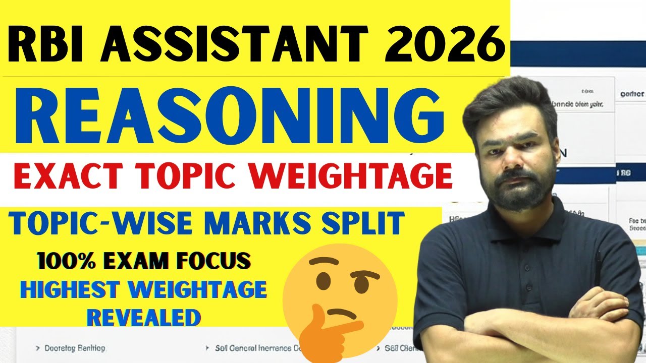 RBI Assistant Prelims Reasoning 😱 Yeh Topics Aate Hi Aate Hain | Topic-Wise Weightage By Arpit Sir
