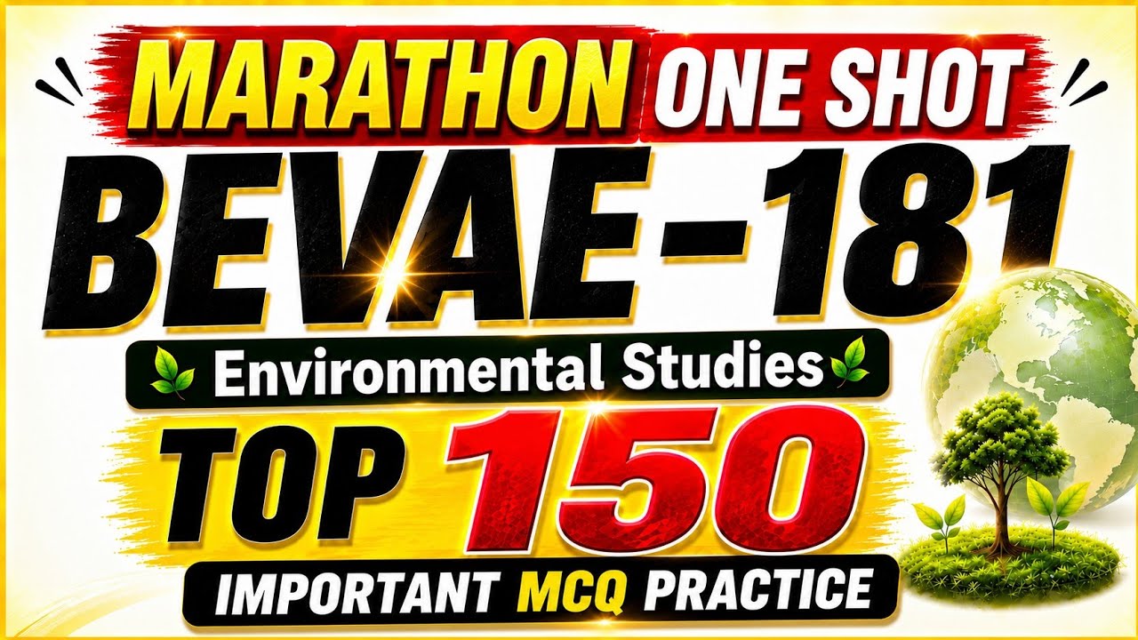 BEVAE -181 MCQ marathon , important MCQ practice | Environmental studies IGNOU 