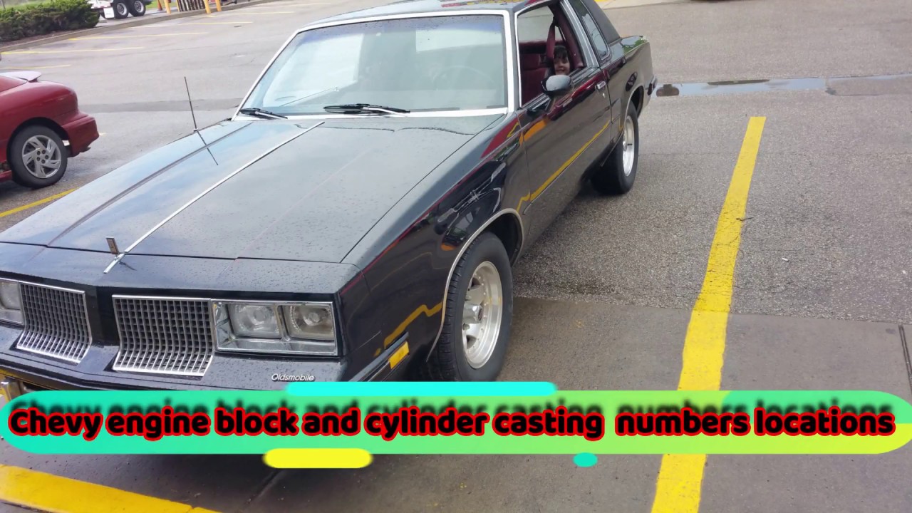 Chevy engine block and cylinder head casting numbers location
