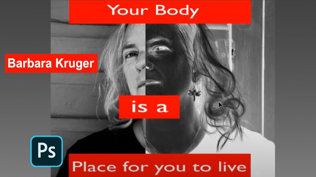Barbara Kruger Style Response in Photoshop
