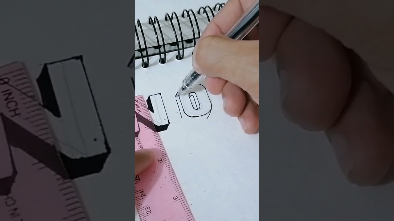 Easy way to make 3D letter O, Subscribe if you like this video #shorts #youtubeshorts #how