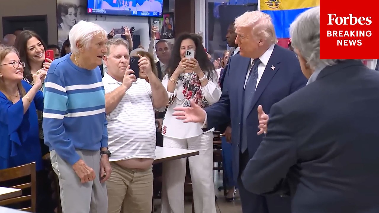 WATCH: President Trump Visits Venezuelan Restaurant 'El Arepazo' In Doral, Florida