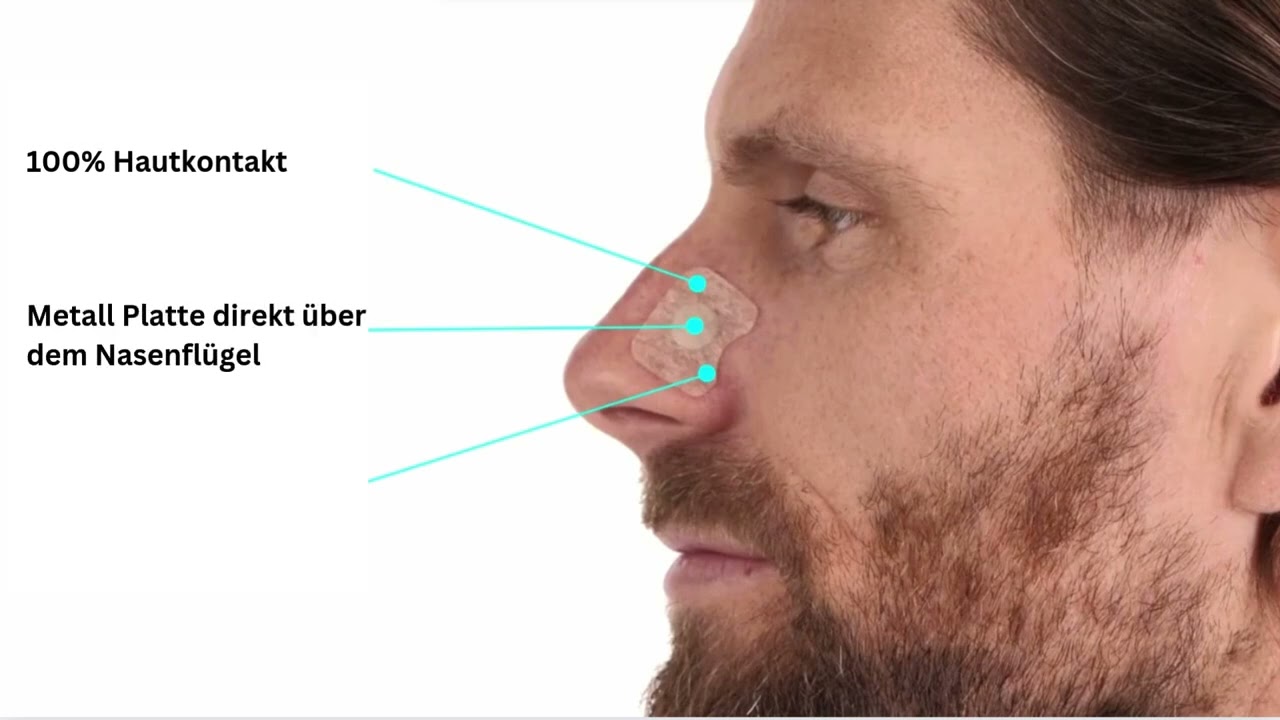 Taped Magnetische Nasenpflaster Anwendung. How to