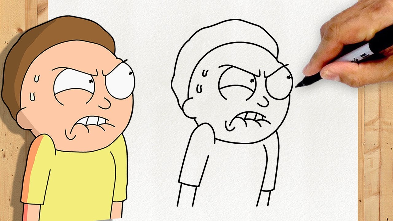 Como Desenhar o Morty (Muito Fácil)