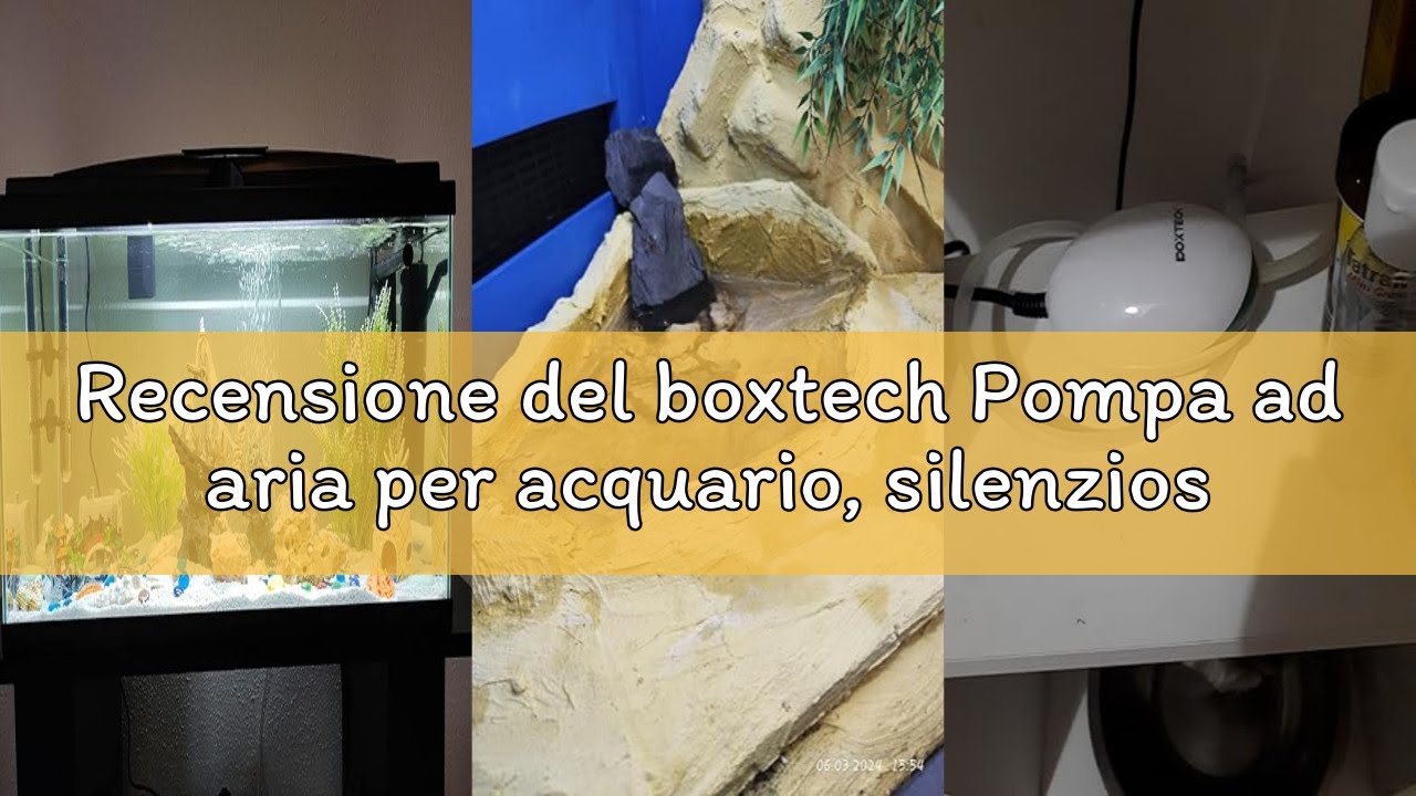 Recensione del boxtech Pompa ad aria per acquario, silenziosa pompa per ossigeno con tubo dell'aria,