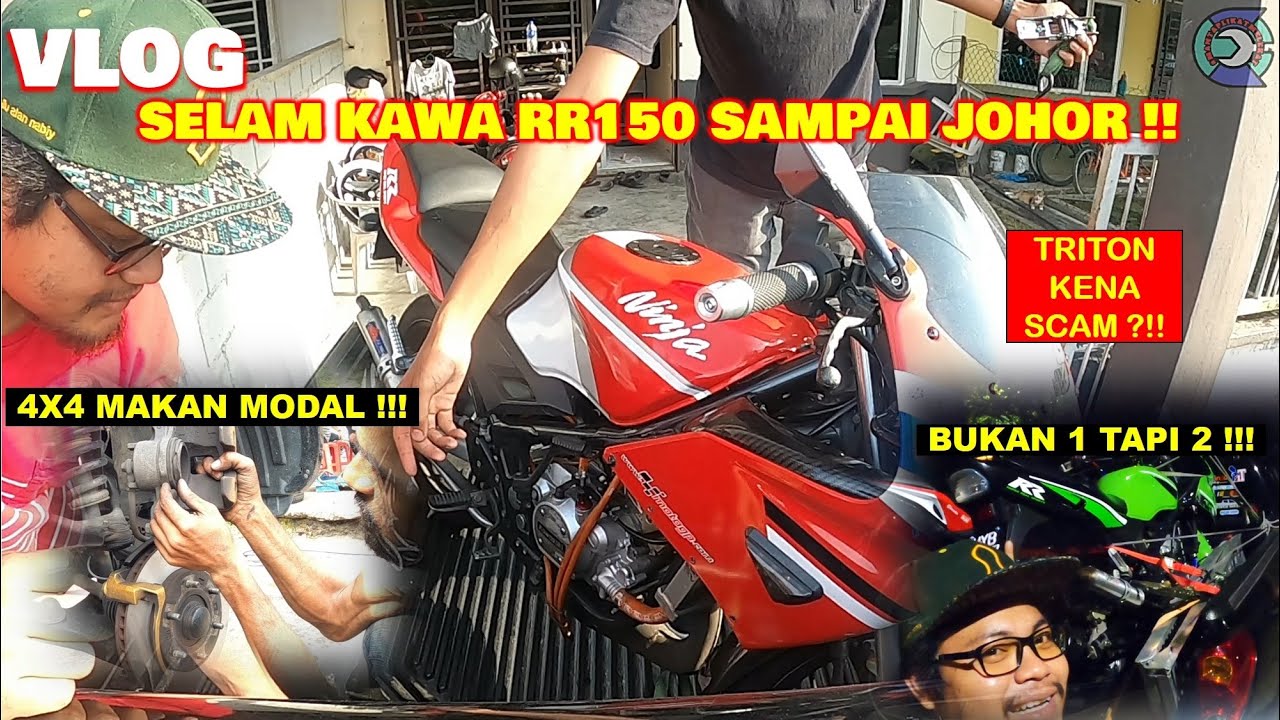 BELI MOTOR KAWASAKI RR150 SAMPAI JDT !! | TUKAR TAYAR 4X4 KENA SCAM ?! | AIR TANGAN SAM KELAWAR ?? |