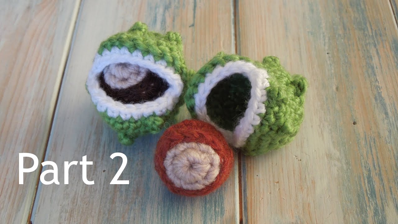 (crochet) Pt2: How To Crochet a Horse Chestnut Conker - Yarn Scrap Friday