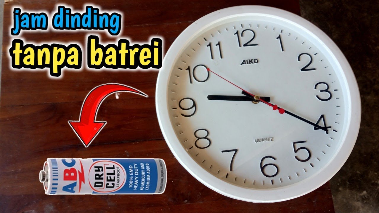 Jam dinding tanpa batrei lebih awet karena tidak perlu pake batrei lagi