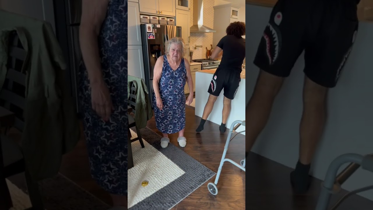 Everyone loves pranking granny #grandma #85yearsyoung #badgranny #motherdaughter